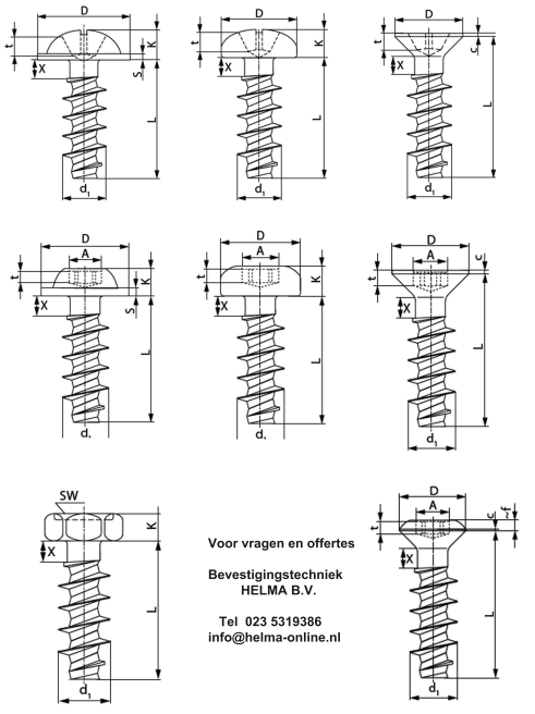 appel Verbeteren Oneffenheden Schroeven voor kunststof | Helma Online